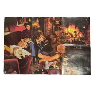 Captain & Tennille 1977 Come In From the Rain 34" x  23" Poster Fireplace Dogs